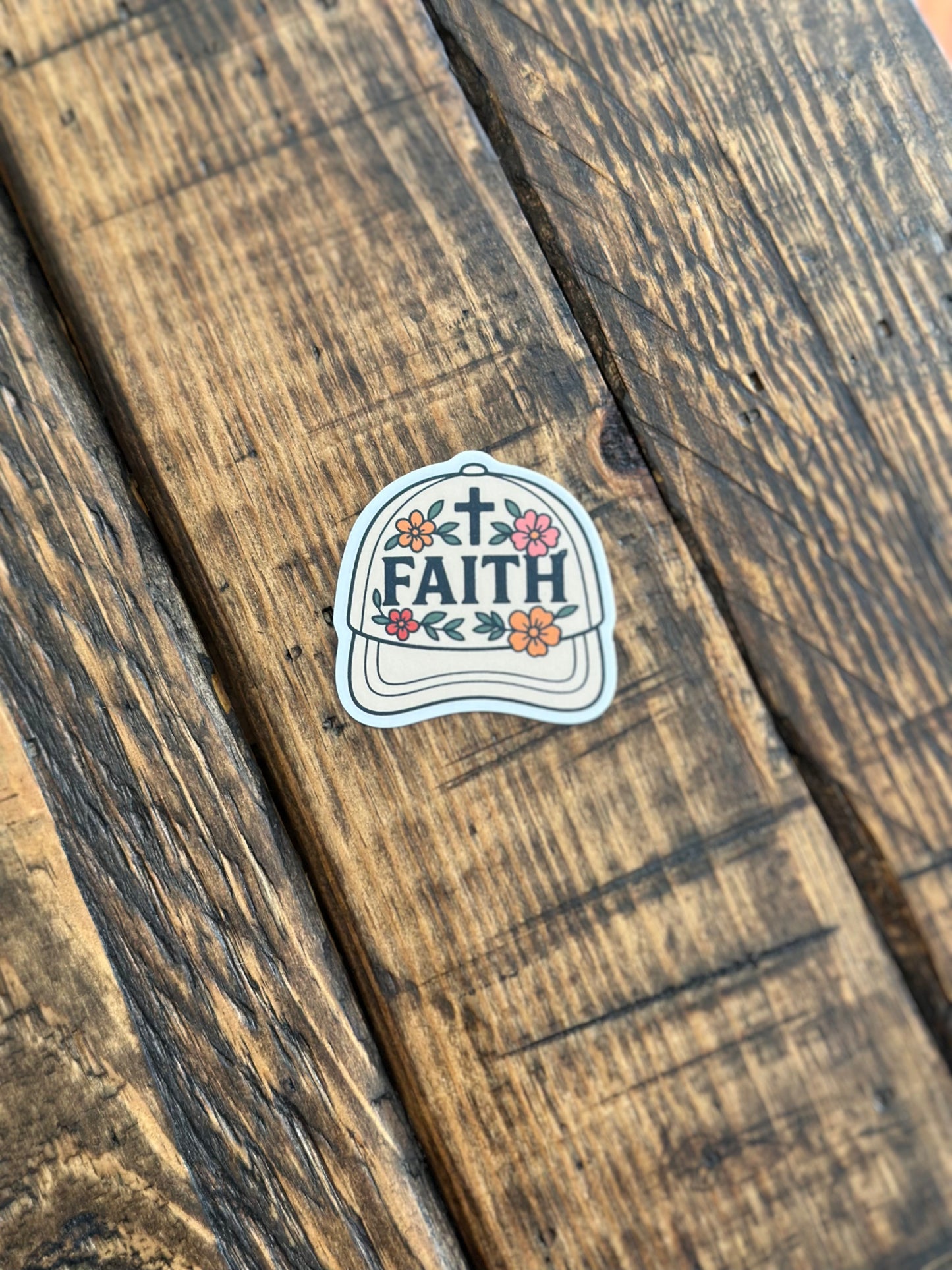 EverFaith Faith Hat Sticker – Faith, Family, and Outdoors Vinyl Decal